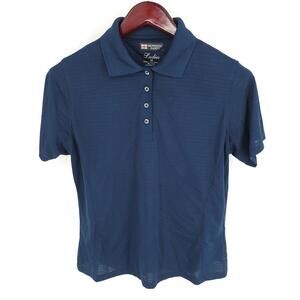 Bermuda Sands Polo Golf Shirt Womens‎ Medium Blue Short Sleeve